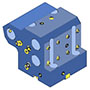 BMT55 BORING BAR HOLDER TRIPLE ID=25 mm x3 L=85 mm HALF INDEX LEFT HAND FOR VICTOR VTA20